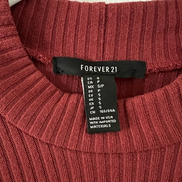 Mock Neck Flare Ribbed Sweater Mini Dress - Picture 3 of 3